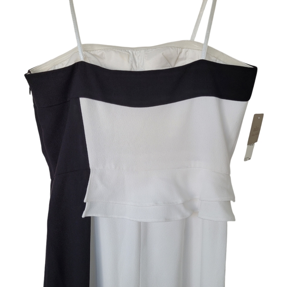 NWT Aidan Mattox Strapless Black & White Mini Dress Party Cocktail - Picture 6 of 10